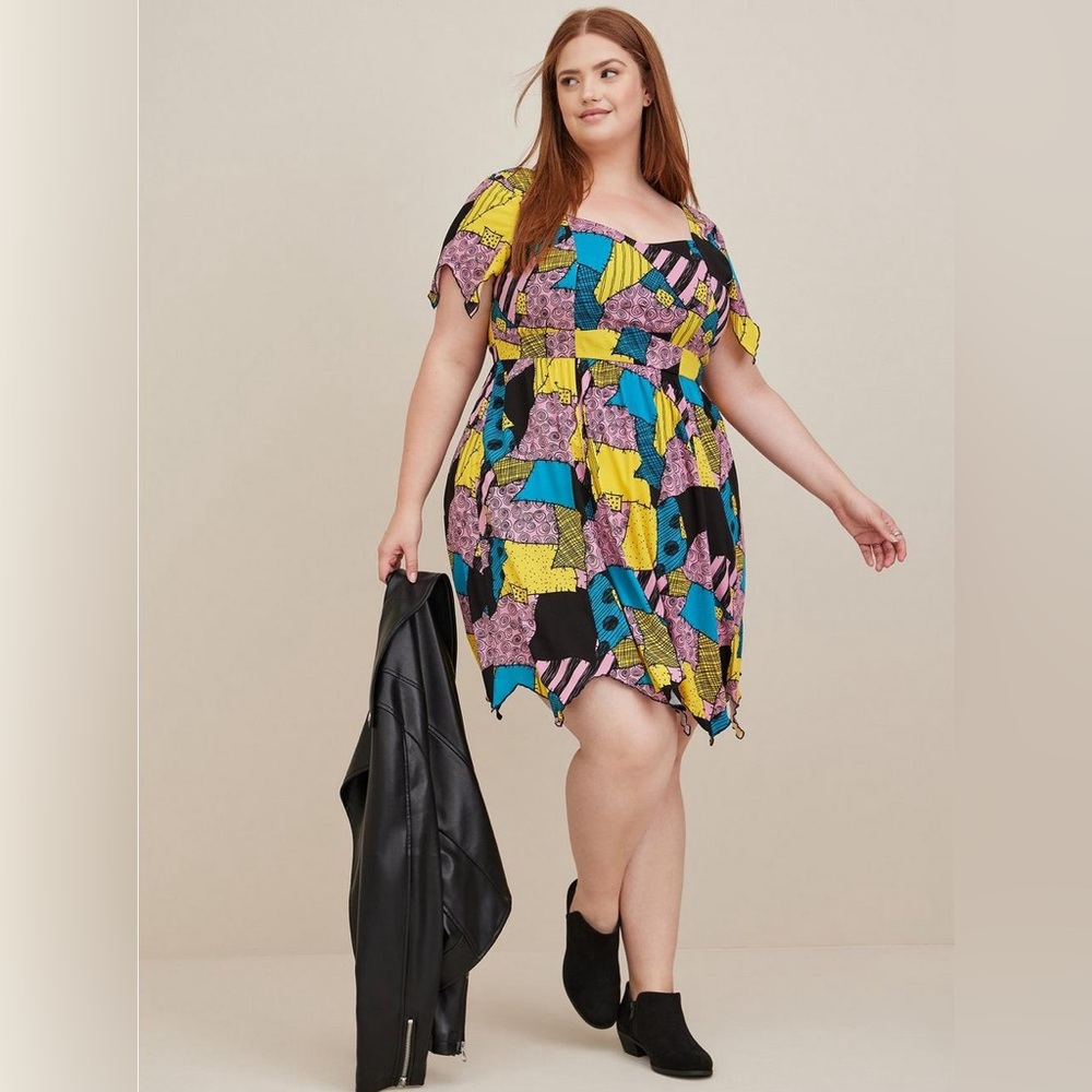 Disney Sally Patches Jagged Skater Dress - Torrid